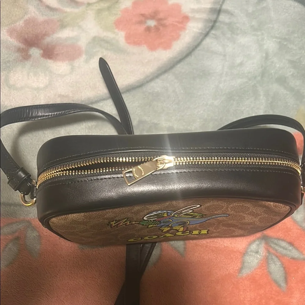 Coach Brown Crossbody Bag with Black Accents - Picture 8 of 10